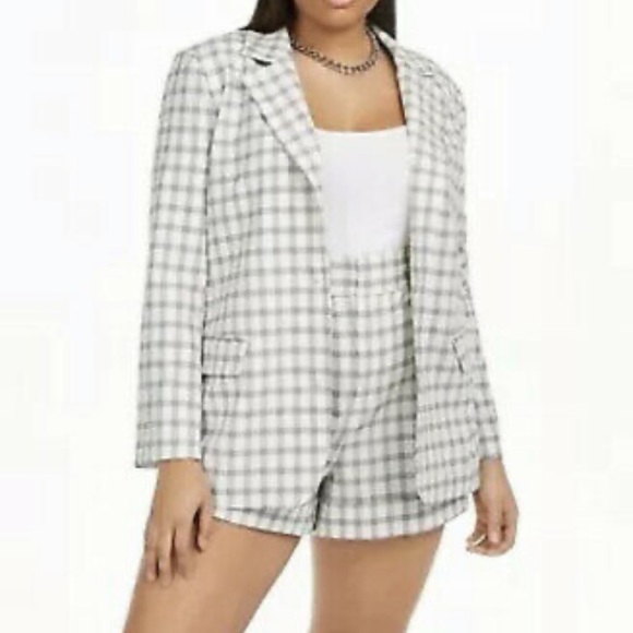 Danielle Bernstein NWT plaid blazer - Picture 3 of 7